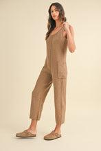 Load image into Gallery viewer, MABLE Sleeveless Knit Crop Jumpsuit with Pockets