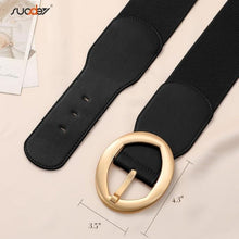 Load image into Gallery viewer, Oval Buckle Thick Elastic Belt 3" Width, 15F-193H001
