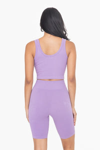 Mono B Ribbed Seamless Cropped Tank Top