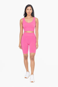 Mono B Ribbed Seamless Cropped Tank Top