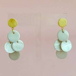 Ellison and Young Shell Disc Chandelier Earring