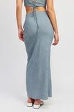 Emory Park HIGH WAIST BIAS MAXI SKIRT