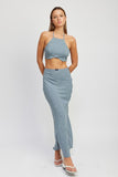 Emory Park HIGH WAIST BIAS MAXI SKIRT