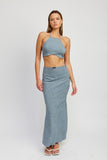 Emory Park HIGH WAIST BIAS MAXI SKIRT