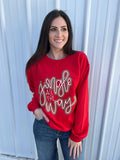 Ask Apparel Glitter Jingle All The Way Sweatshirt