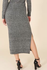 Lilou V-neck sweater maxi dress