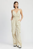 Emory Park SPAGHETTI STRAP CARGO JUMPSUIT