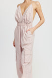 Emory Park SPAGHETTI STRAP CARGO JUMPSUIT