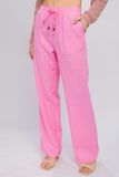 Love Tree Linen Drawstring Waist Long Pants with Pockets