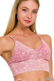 ZENANA Washed Ribbed Bra Padded Tank Top