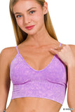 ZENANA Washed Ribbed Bra Padded Tank Top