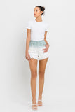 VERVET by Flying Monkey Super High Rise Paperbag Waistband Ombre Shorts