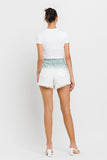 VERVET by Flying Monkey Super High Rise Paperbag Waistband Ombre Shorts