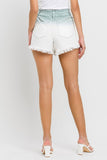 VERVET by Flying Monkey Super High Rise Paperbag Waistband Ombre Shorts