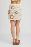 Emory Park HIGH WAIST CROCHET MINI SKIRT