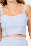 HYFVE SWEETHEART NECK  WIDE STRAP CAMI CROP TOP