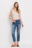 VERVET by Flying Monkey Mid Rise Crop Slim Straight Jeans