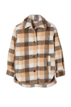 Load image into Gallery viewer, Lilou Plaid sherpa jacket with pockets