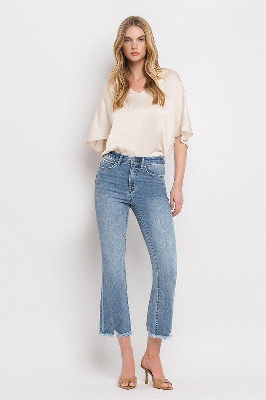 VERVET by Flying Monkey High Rise Crop Flare Jeans