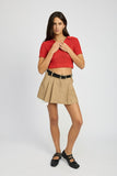 PLEATED MINI SKIRT