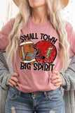 Small Town Big Spirit Football Graphic Tee