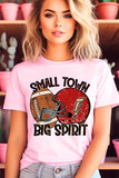 Small Town Big Spirit Football Graphic Tee