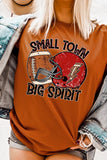 Small Town Big Spirit Football Graphic Tee