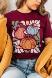 Abstract Fall Pumpkin Graphic Tee