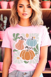 Abstract Fall Pumpkin Graphic Tee