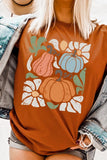 Abstract Fall Pumpkin Graphic Tee