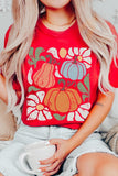 Abstract Fall Pumpkin Graphic Tee