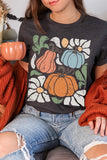 Abstract Fall Pumpkin Graphic Tee