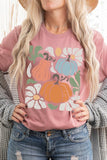 Abstract Fall Pumpkin Graphic Tee