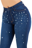 GJG Denim Vegas Glam Bell Bottom Jean in Dark Wash