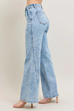 Load image into Gallery viewer, High Waist Wide Leg Jeans with Skewed Inseam Side