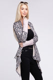 Nuvi Apparel Leopard Print Open Front Cardigan