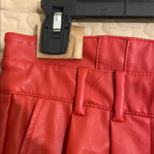 Load image into Gallery viewer, River Island Red Faux Leather Tapered Pants, Size 8, 14C-113B003