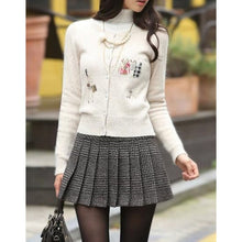 Load image into Gallery viewer, Plaid High Waist A-Line Wool Pleated Short Skirt, XL, 4D-144B008