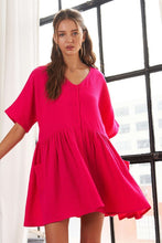 Load image into Gallery viewer, ADORA V-Neck Half Sleeve Dress with Pockets