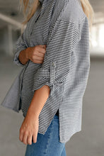 Load image into Gallery viewer, Andree By Unit Mixed Houndstooth Button Up Top