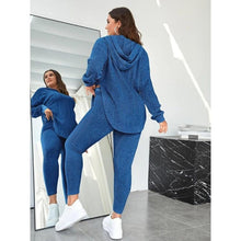 Load image into Gallery viewer, Pajama Set Lounge Set Long Sleeve Tops Wide Leg Pants, Size 6X, 22AA-194Set001