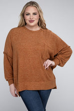 Load image into Gallery viewer, ZENANA Plus Brushed Melange Drop Shoulder Sweater