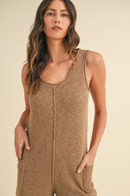 Load image into Gallery viewer, MABLE Sleeveless Knit Crop Jumpsuit with Pockets