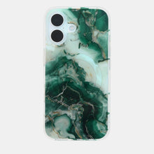 Load image into Gallery viewer, IPhone 16, Green And White With Silver And Gold Leaf Accents, 20F185PH006