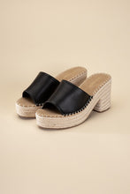 Load image into Gallery viewer, LOCK-1 ESPADRILLE MULE HEELS