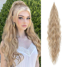 Load image into Gallery viewer, Flexible Wrap Around Long Wavy Curly Ponytail Hair Extensions, 18A-193H001