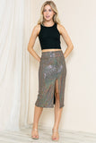 Orange Farm Clothing High Waist Sequin Skirt