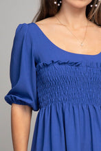 Load image into Gallery viewer, Nuvi Apparel Smocked mini dress