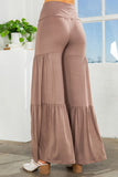 Orange Farm Clothing Tiered Ruffle High Waisted Wide Leg Pants