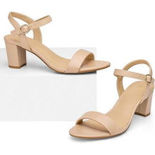 Load image into Gallery viewer, Open Toe Ankle Strap Block Chunky Heels Sandals, Size 12W, 11A-196S001